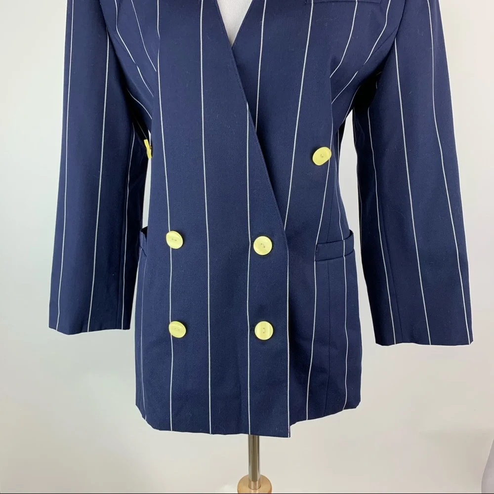 Vintage Mr. Jax Double Breasted Pinstripe Blazer - Picture 3 of 10